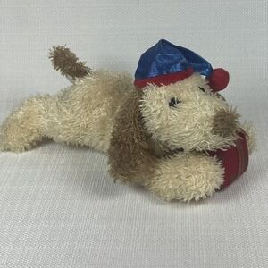Chosun Puppy Dog Flat Lying Brown Present Hat Floppy Plush 10" Stuffed Toy Lovey